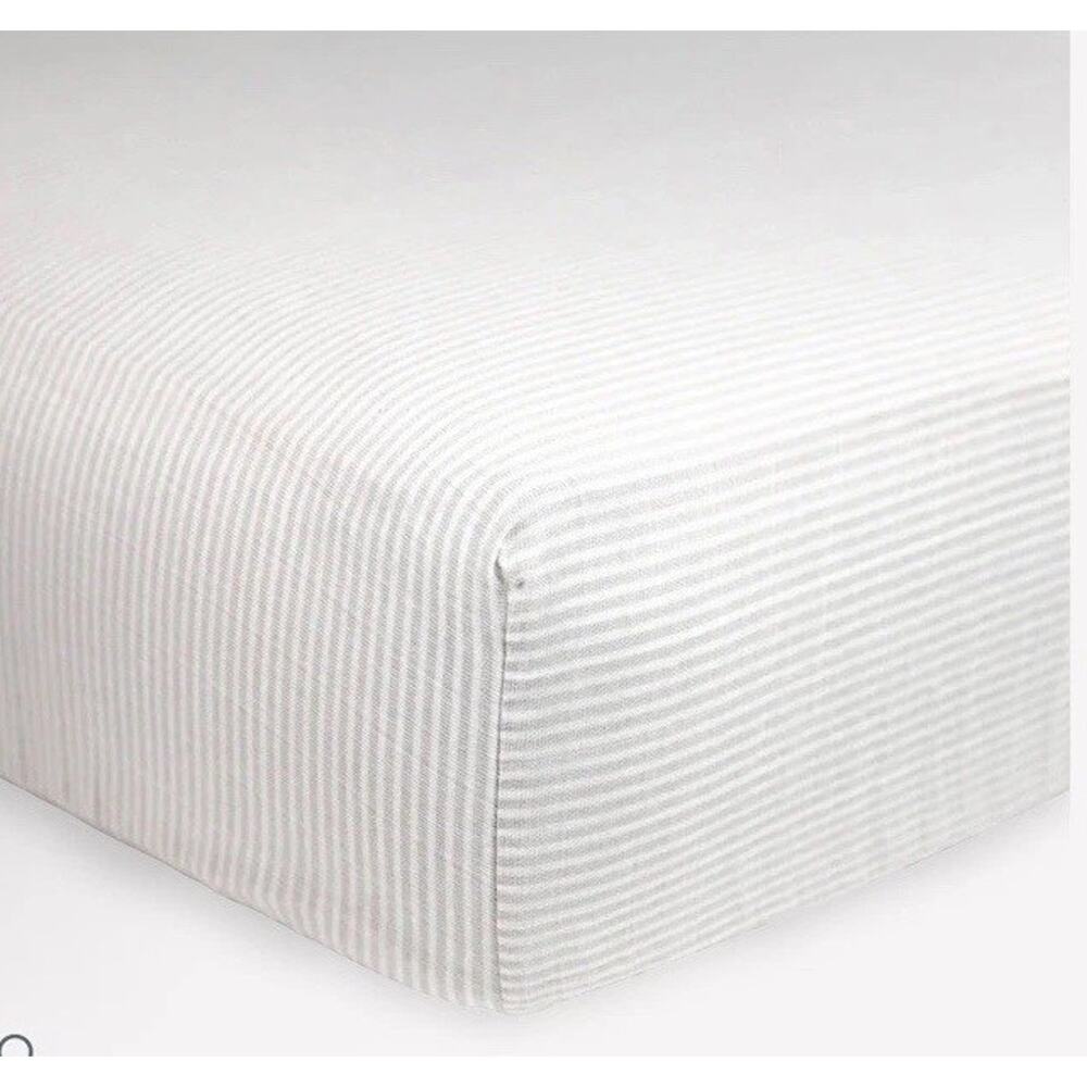 Little Unicorn Organic Cotton Muslin Crib Sheet Stripe New $35